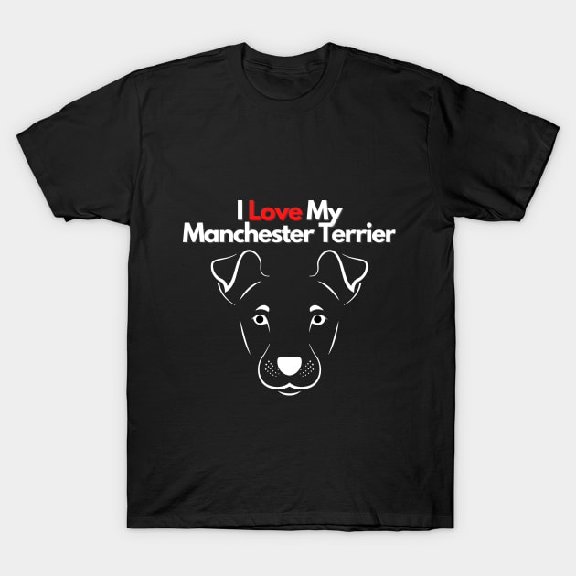 Manchester Terrier Merch Design T-Shirt by greygoodz